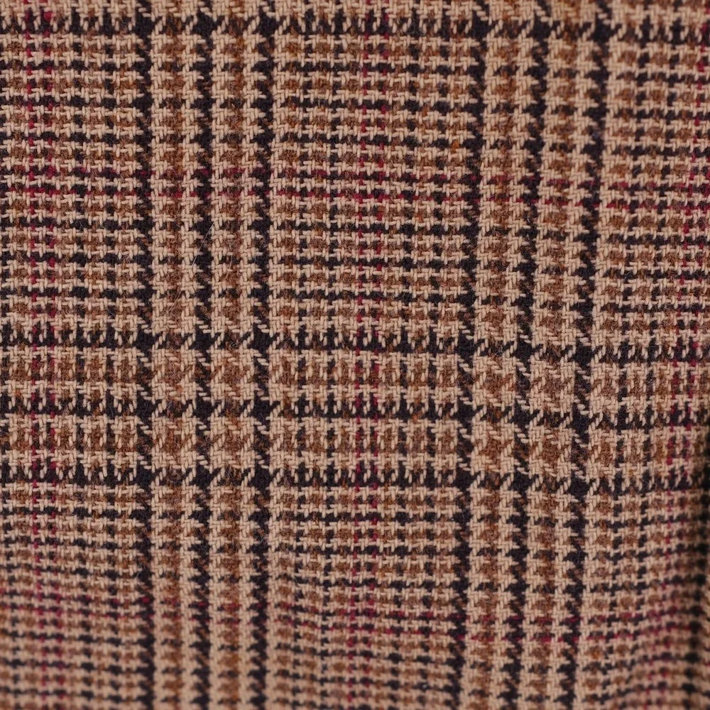 Polo Ralph Lauren Shirt Mens Large Brown Glen Plaid Check Long Sleeve VTG